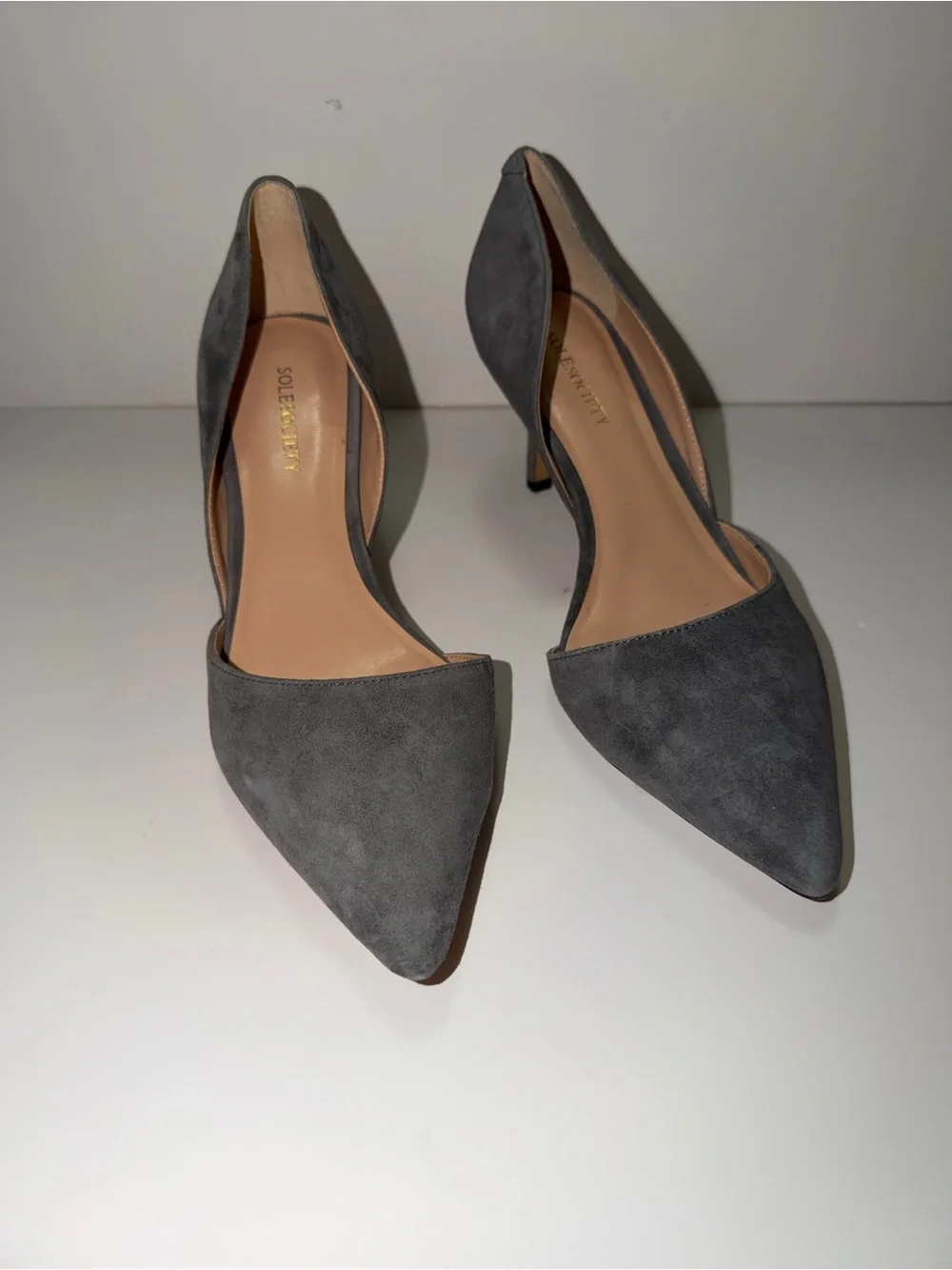 Sole society gray pumps suede NIB